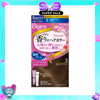 BIGEN - Kaori Hair Color Cream 3 Light Brown 166g image