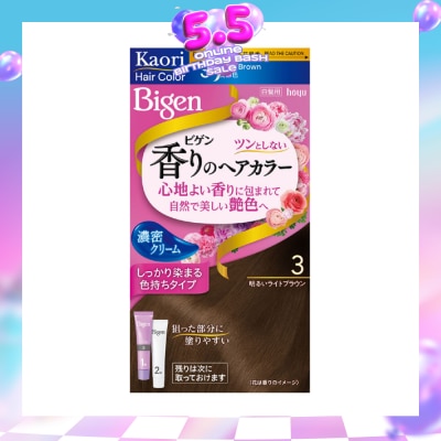 BIGEN - Kaori Hair Color Cream 3 Light Brown 166g