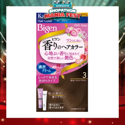 BIGEN - Kaori Hair Color Cream 3 Light Brown 166g