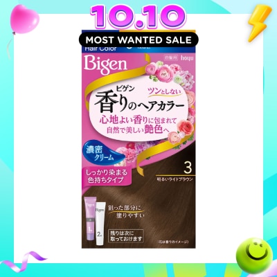 BIGEN Kaori Hair Color Cream 3 Light Brown 166g image
