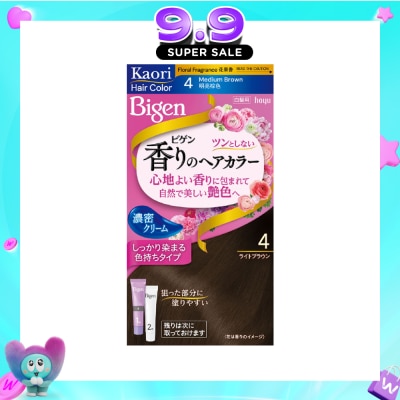 BIGEN - Kaori Hair Color Cream 4 Medium Brown 166g image