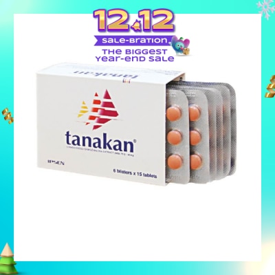 TANAKAN 40Mg Gingko Biloba Extract EGB 761 Tablet (For Vertigo + Cognitive Disorder + Improve Energy Utilization) 30s