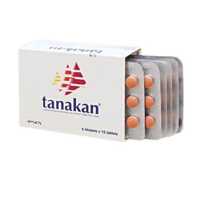 TANAKAN 40Mg Gingko Biloba Extract EGB 761 Tablet (For Vertigo + Cognitive Disorder + Improve Energy Utilization) 30s