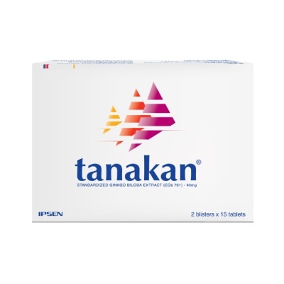 TANAKAN 40Mg Gingko Biloba Extract EGB 761 Tablet (For Vertigo + Cognitive Disorder + Improve Energy Utilization) 30s image