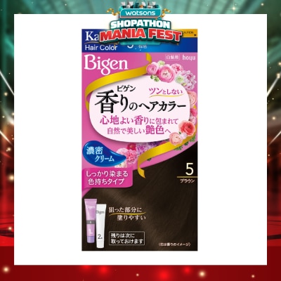 BIGEN - Kaori Hair Color Cream 5 Dark Brown 166g