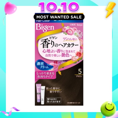 BIGEN Kaori Hair Color Cream 5 Dark Brown 166g image