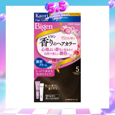 BIGEN - Kaori Hair Color Cream 5 Dark Brown 166g