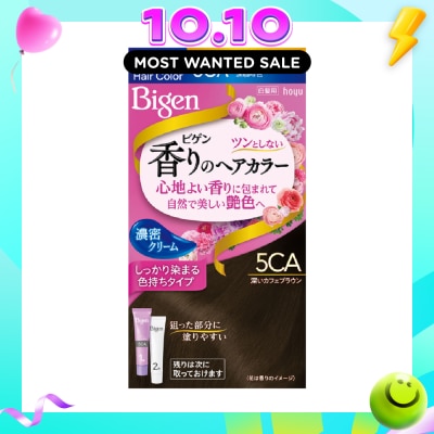 BIGEN Kaori Hair Color Cream 5CA Dark Coffee Brown 166g image