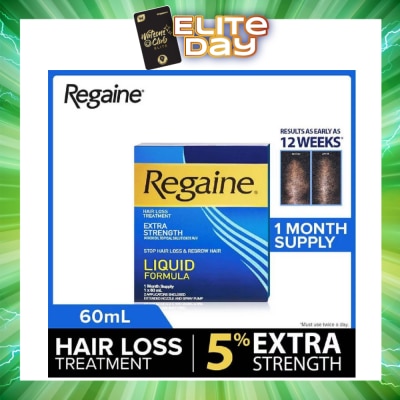 REGAINE - Extra Strength Minoxidil Topical Solution 5% W/V Solution(For Hair Regrow & Hair Loss Treatment) 60ml