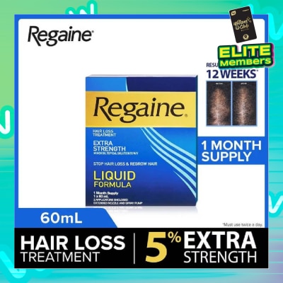 REGAINE Extra Strength Minoxidil Topical Solution 5% W/V Solution(For Hair Regrow & Hair Loss Treatment) 60ml