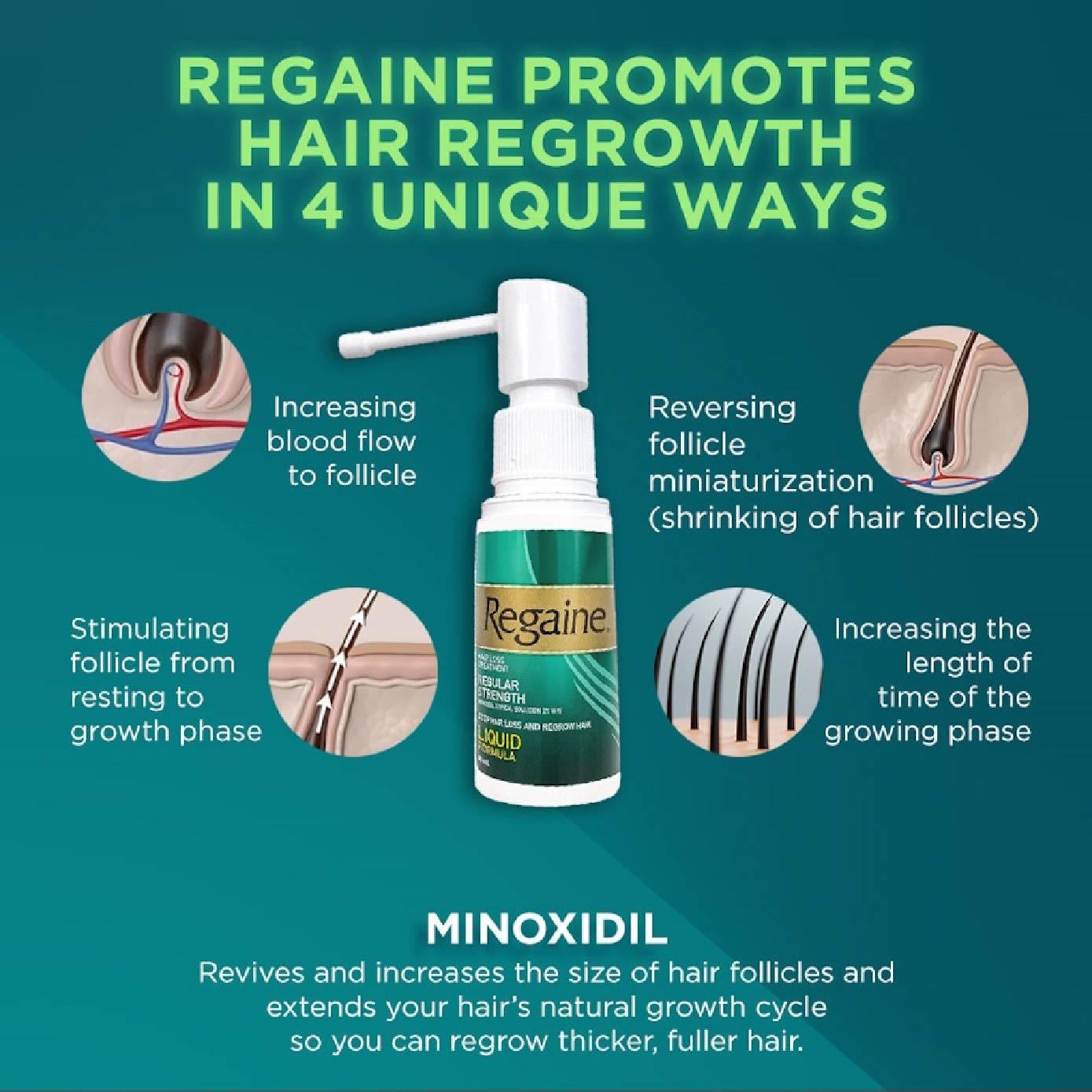 Regular Strength Minoxidil Topical Solution 2% W/V Solution (For Hair Regrow & Hair Loss Treatment) 60ml