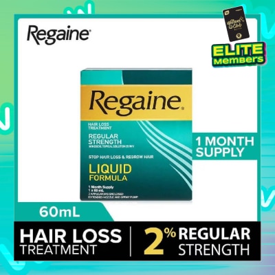 REGAINE Regular Strength Minoxidil Topical Solution 2% W/V Solution (For Hair Regrow & Hair Loss Treatment) 60ml