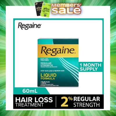 REGAINE - Regular Strength Minoxidil Topical Solution 2% W/V Solution (For Hair Regrow & Hair Loss Treatment) 60ml