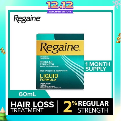 REGAINE Regular Strength Minoxidil Topical Solution 2% W/V Solution (For Hair Regrow & Hair Loss Treatment) 60ml