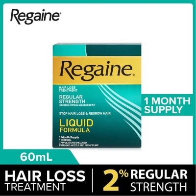 REGAINE Regular Strength Minoxidil Topical Solution 2% W/V Solution (For Hair Regrow & Hair Loss Treatment) 60ml