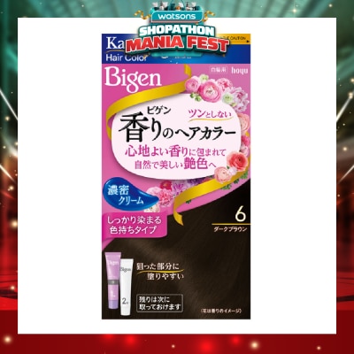 BIGEN - Kaori Hair Color Cream 6 Darkest Brown 166g