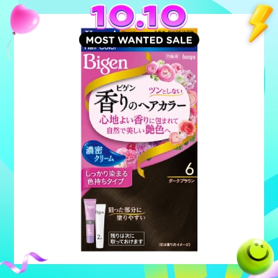 BIGEN Kaori Hair Color Cream 6 Darkest Brown 166g image