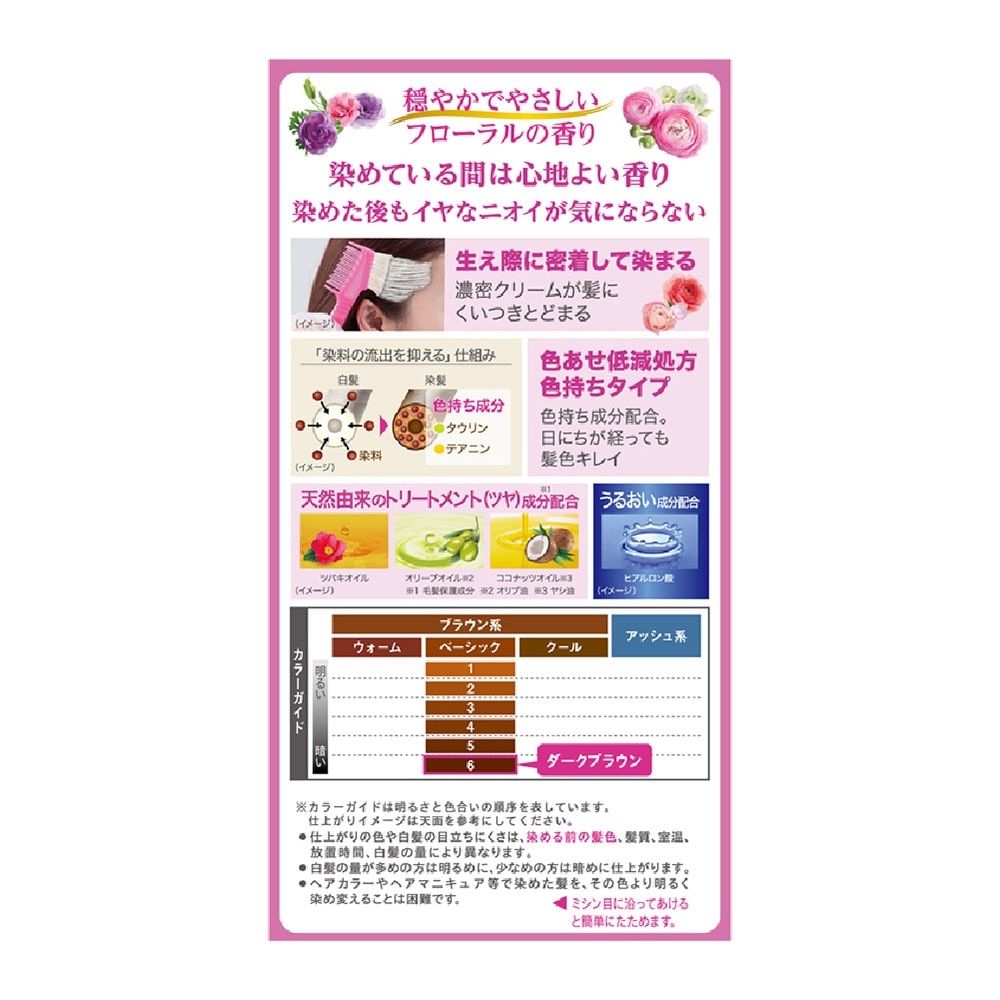 Kaori Hair Color Cream 6 Darkest Brown 166g