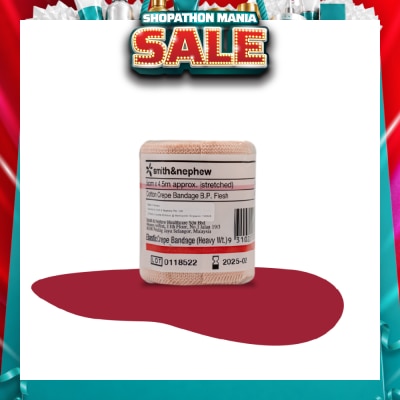 SMITH & NEPHEW - Elastic Cotton Crepe Bandage (Heavy) 5cm x 4.5m 1s