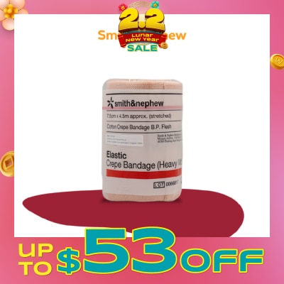 SMITH & NEPHEW Elastic Cotton Crepe Bandage (Heavy) 7.5cm x 4.5m 1s