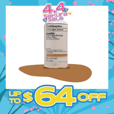 SMITH & NEPHEW - Elastic Cotton Crepe Bandage (Medium) 10cm x 4m 1s