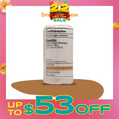 SMITH & NEPHEW Elastic Cotton Crepe Bandage (Medium) 10cm x 4m 1s