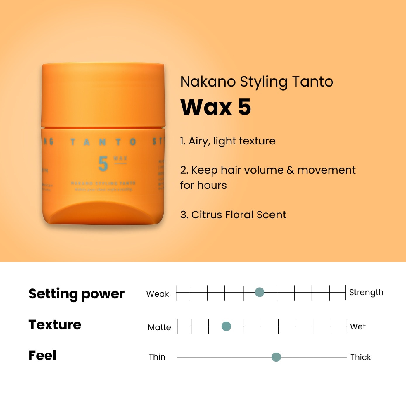 NAKANO Styling Tanto Wax 5 90g | Hair Styling | Watsons Singapore