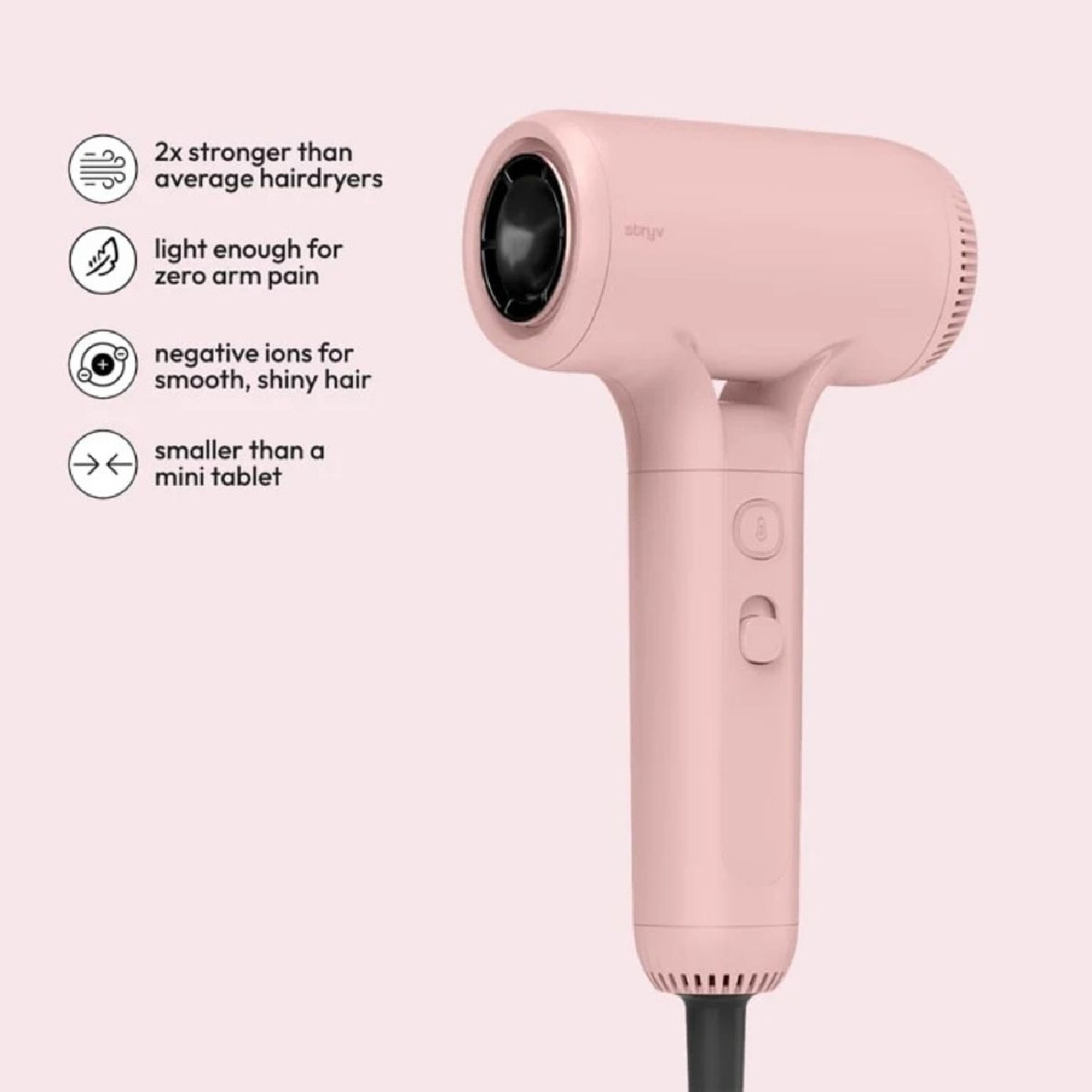 Colour+ 2.0 Pink Hairdryer 1s
