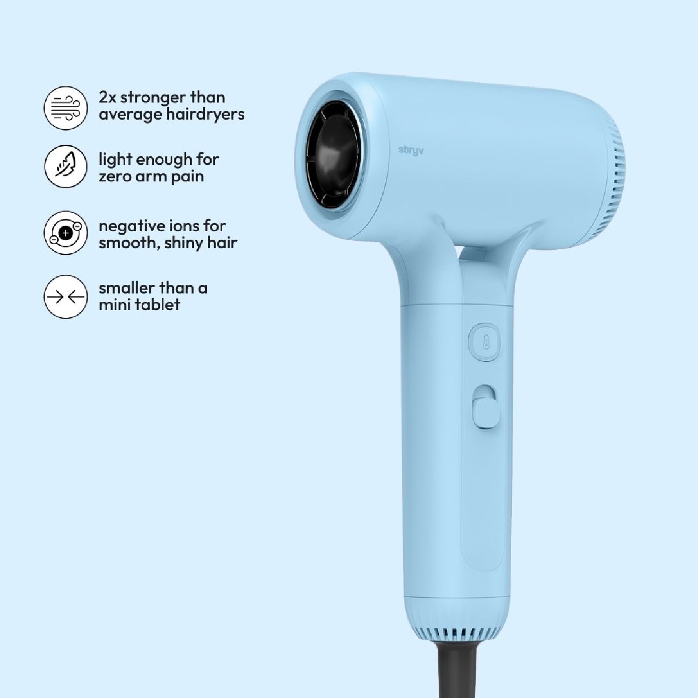 Colour+ 2.0 Blue Hairdryer 1s