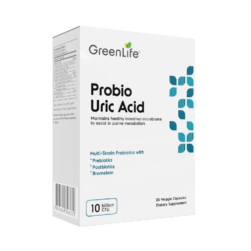 Probio Uric Acid Multi Strain Probiotics Veggie Capsules Dietary Supplement (Maintains Healthy Intestinal Microbione) 30s