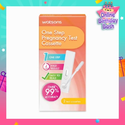 WATSONS Watsons One Step Pregnancy Cassettes Test Kit (Over 99% Accuracy) 2s