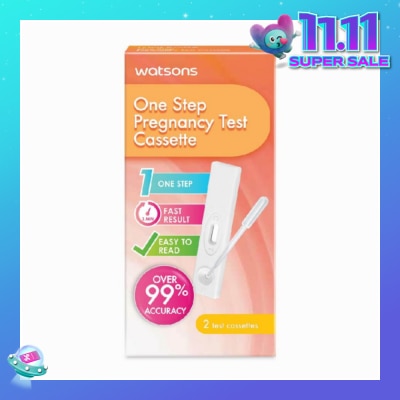 WATSONS Watsons One Step Pregnancy Cassettes Test Kit (Over 99% Accuracy) 2s
