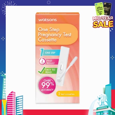 WATSONS Watsons One Step Pregnancy Cassettes Test Kit (Over 99% Accuracy) 2s