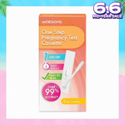 WATSONS Watsons One Step Pregnancy Cassettes Test Kit (Over 99% Accuracy) 2s