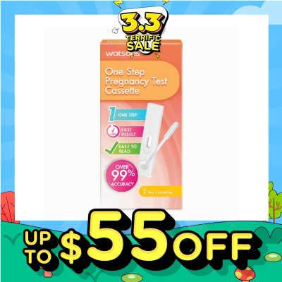 WATSONS Watsons One Step Pregnancy Cassettes Test Kit (Over 99% Accuracy) 2s