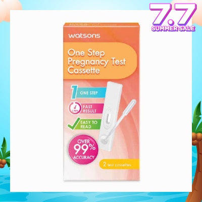 WATSONS Watsons One Step Pregnancy Cassettes Test Kit (Over 99% Accuracy) 2s