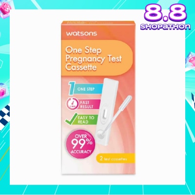 WATSONS Watsons One Step Pregnancy Cassettes Test Kit (Over 99% Accuracy) 2s
