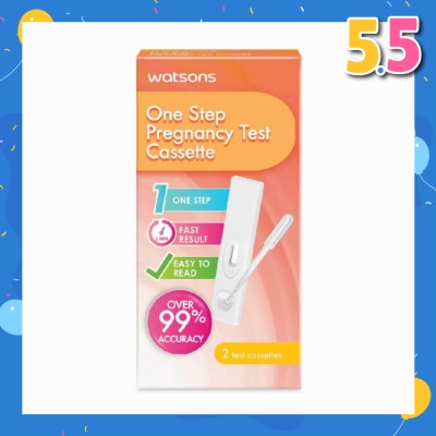 WATSONS Watsons One Step Pregnancy Cassettes Test Kit (Over 99% Accuracy) 2s