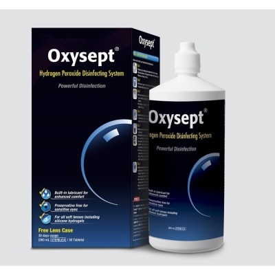 AMO Oxysept  Power Disinfection 360ml  Free Lens Case