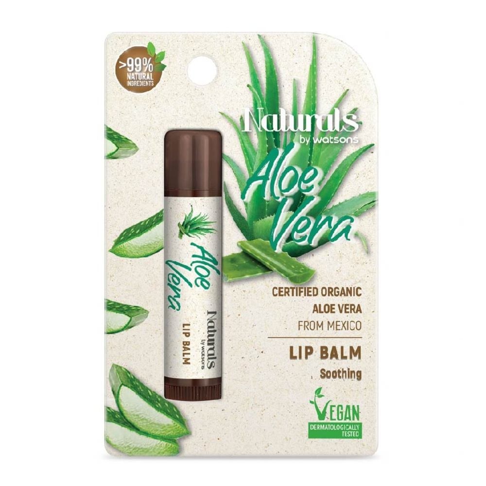 Certified Organic Aloe Vera Soothing Vegan Lip Balm (Moisturise & Prevents Chapped Lip) 4.5g