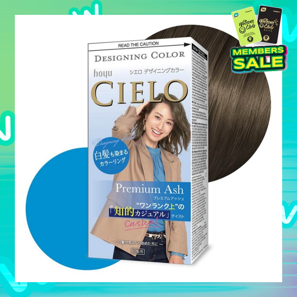 CIELO Designing Fashion Milky Hair Color Premium Ash (Covers Greying Hair) 241g