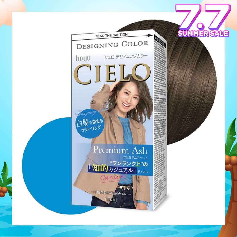CIELO Designing Fashion Milky Hair Color Premium Ash (Covers Greying Hair) 241g