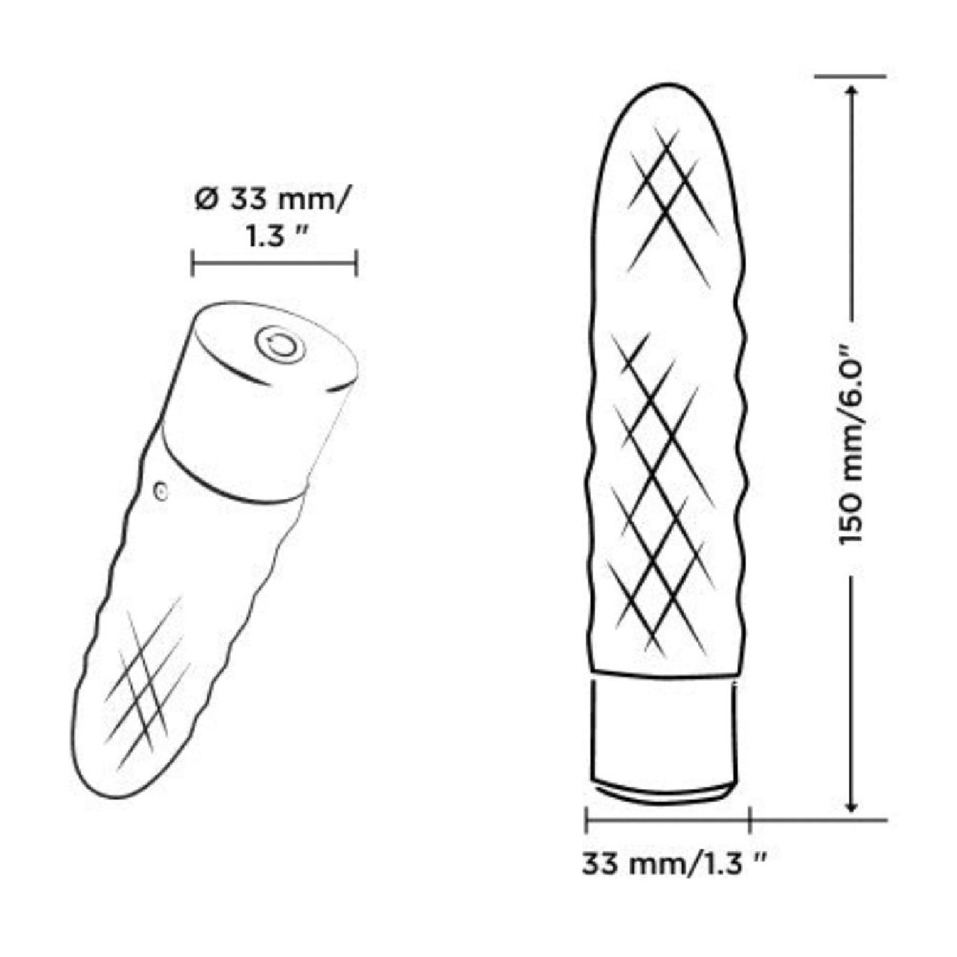 Beat Rechargeable Silicone Ribbed Classic Vibrator 58g
