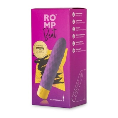 ROMP Beat Rechargeable Silicone Ribbed Classic Vibrator 58g image