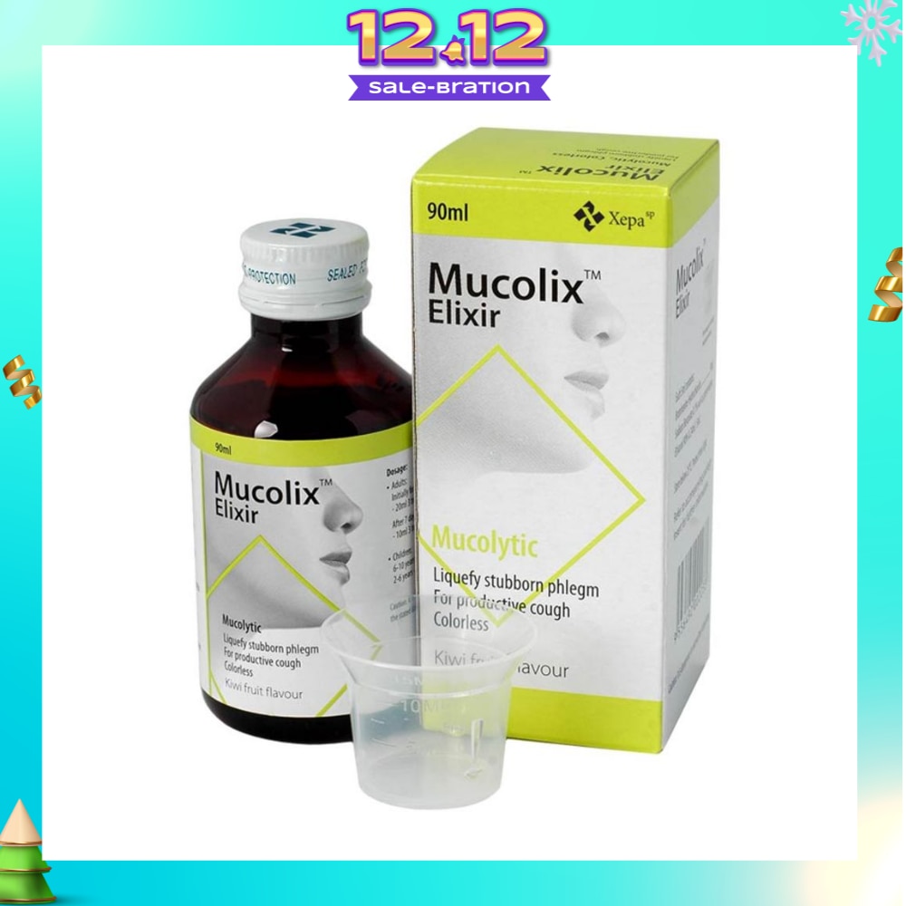 Cough Syrup Kiwi Flavour (Dissolves Stubborn Phelgm and Relieves Wet Cough) 90ml