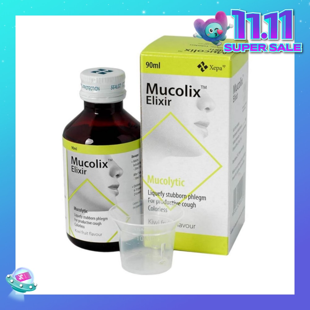 Cough Syrup Kiwi Flavour (Dissolves Stubborn Phelgm and Relieves Wet Cough) 90ml