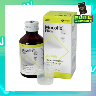 MUCOLIX Cough Syrup Kiwi Flavour (Dissolves Stubborn Phelgm and Relieves Wet Cough) 90ml
