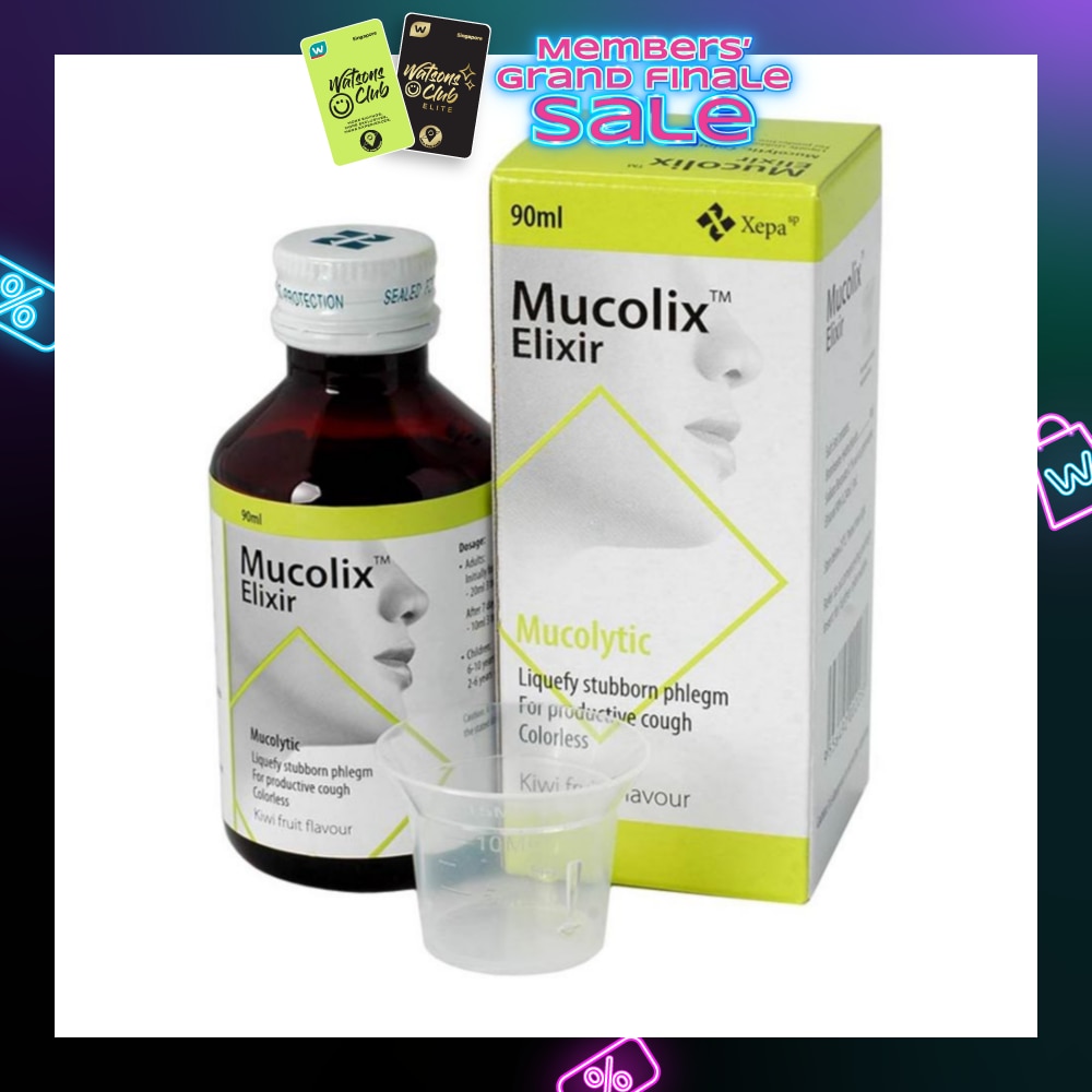 Cough Syrup Kiwi Flavour (Dissolves Stubborn Phelgm and Relieves Wet Cough) 90ml