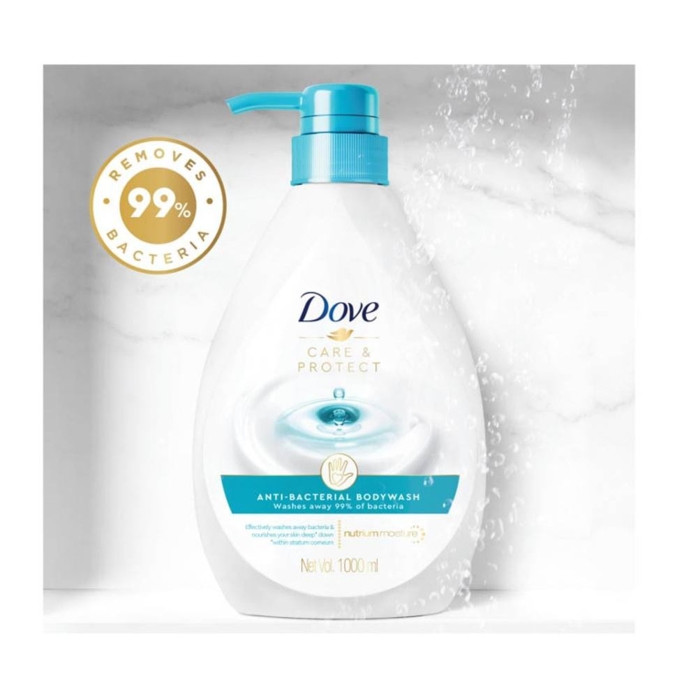 Dove Care & Protect Anti-Bacterial Body Wash 1L (Eliminates 99% Bacteria) <BR>