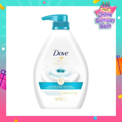 DOVE Dove Care & Protect Anti-Bacterial Body Wash 1L (Eliminates 99% Bacteria) 